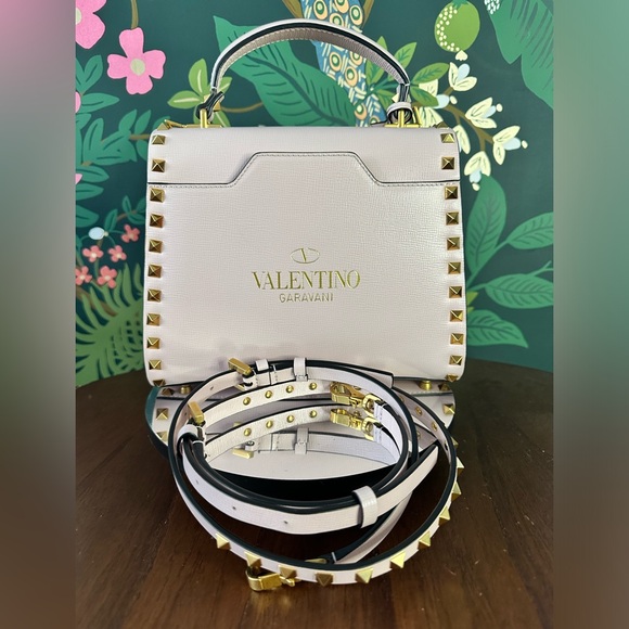 VALENTINO GARAVANI Alcove Rock Stud Top Handle Two Way Pale Pink 🩷💃 NEW PRICE! - Picture 15 of 15